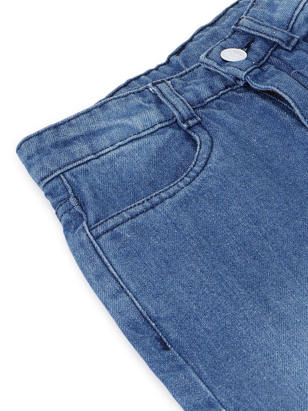 Boys Dark Blue Denim Straight Fit Jeans