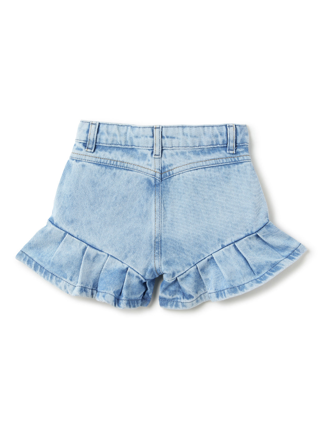 Girls Light Blue Denim Shorts