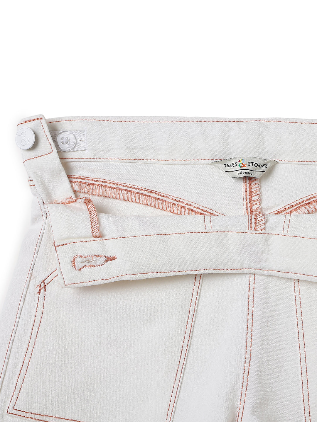 Girls Lycra White Stretchable Shorts