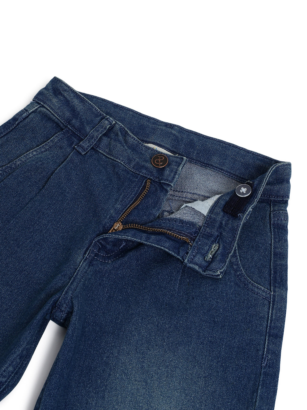 Boys Blue Stretchable Barrel Fit Denim Jeans