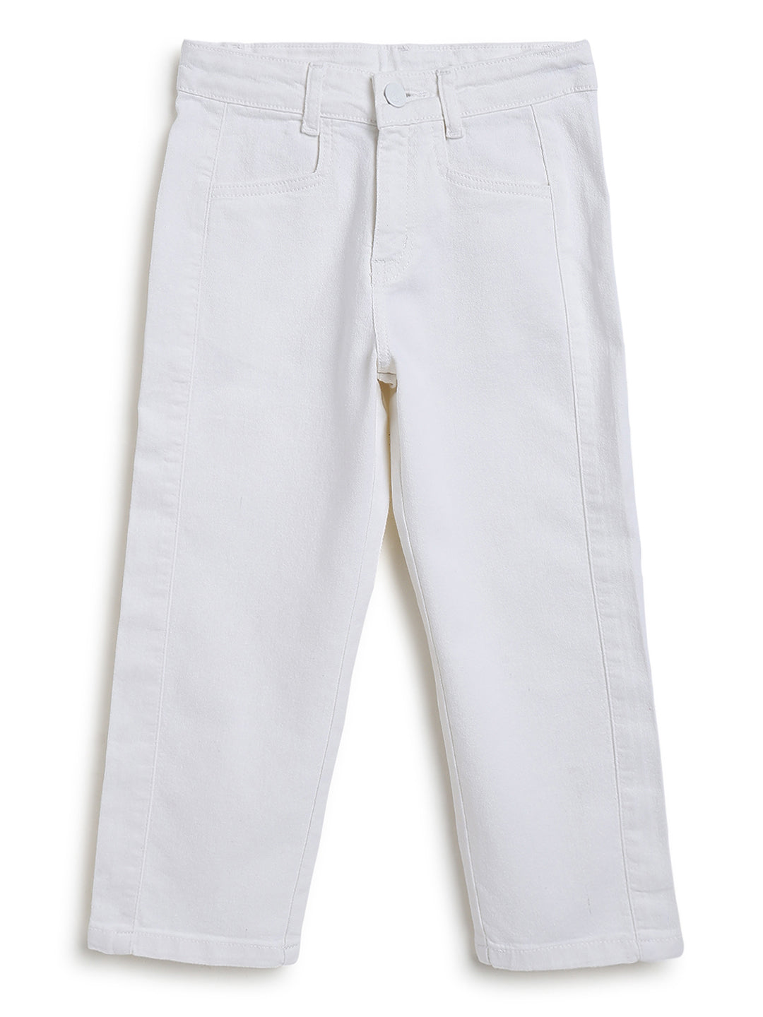 Boys White Baggy Fit Stretchable Denim Jeans