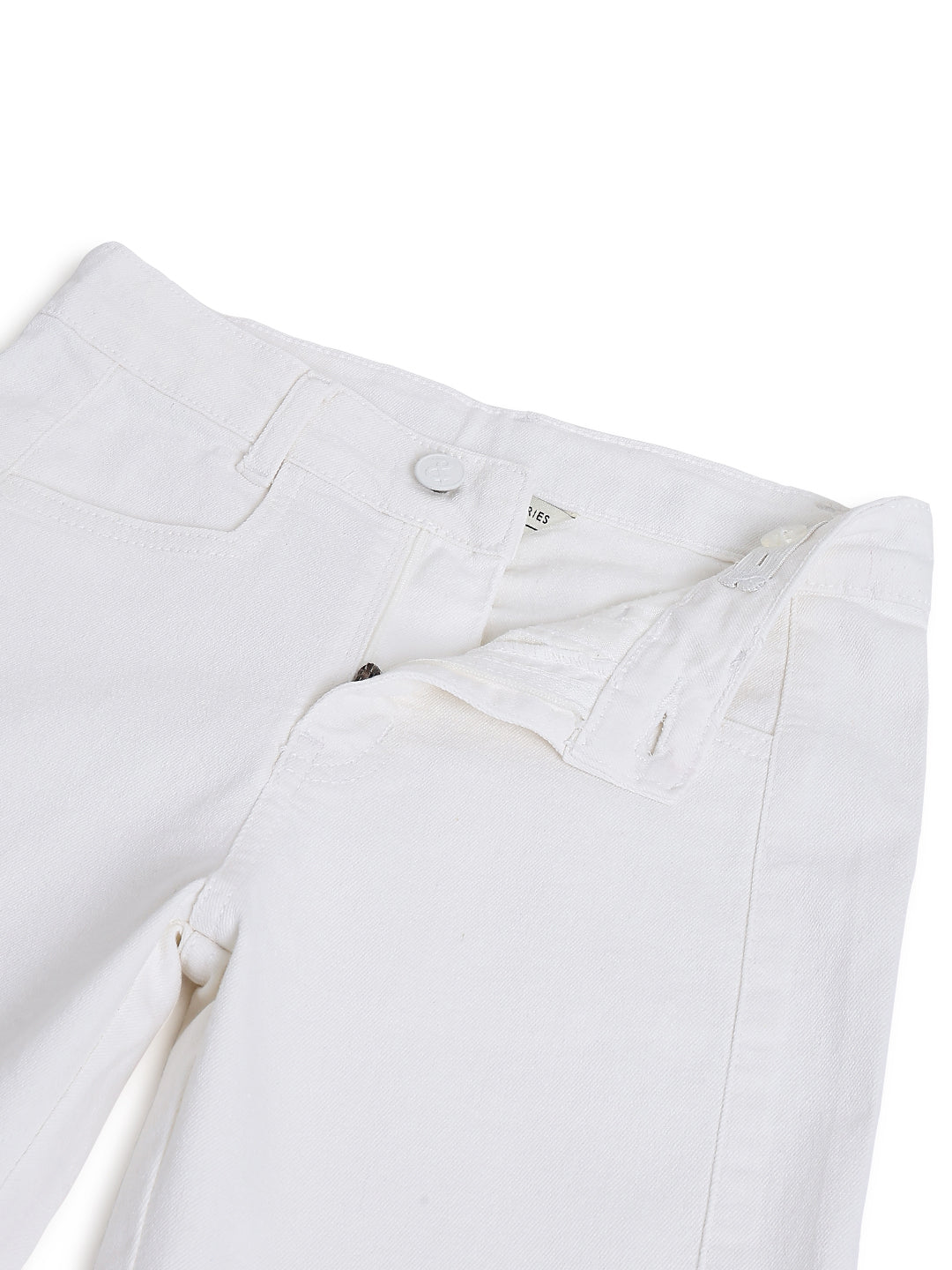 Boys White Baggy Fit Stretchable Denim Jeans