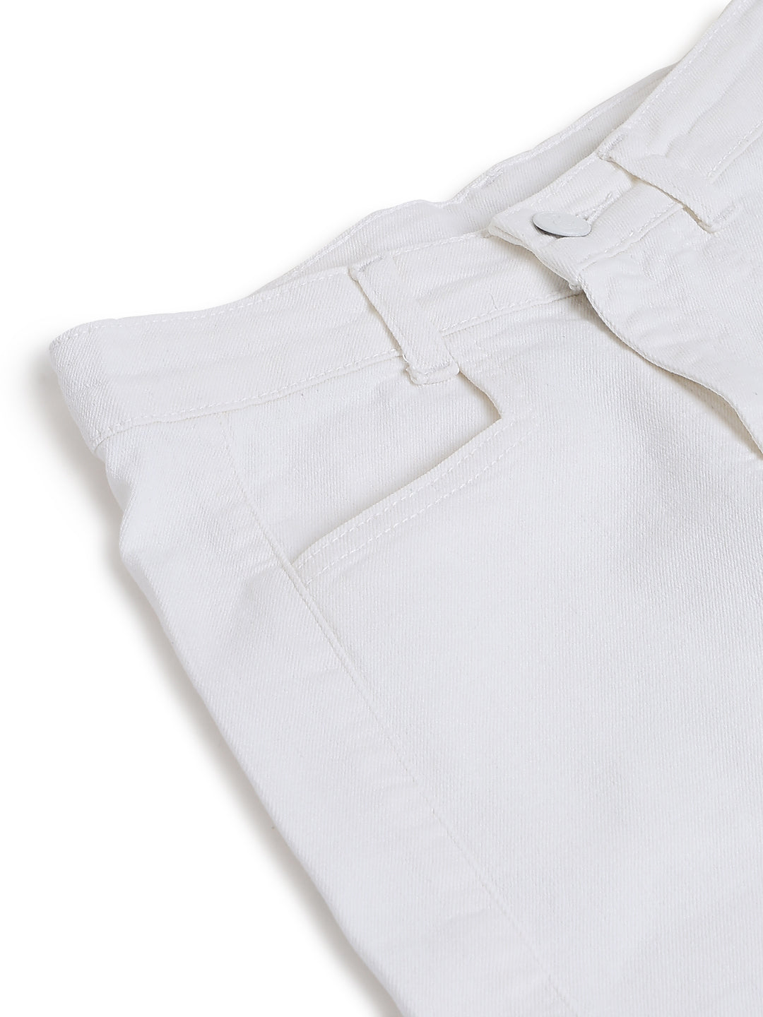 Boys White Baggy Fit Stretchable Denim Jeans