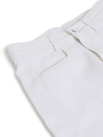 Boys White Baggy Fit Stretchable Denim Jeans