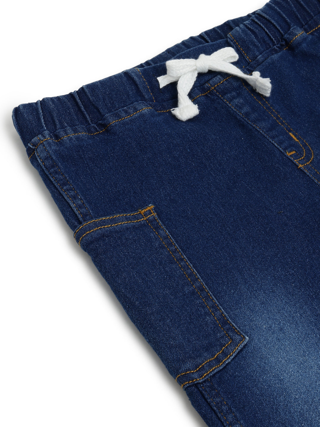 Boys Dark Blue Straight Fit Stretch Denim Jeans