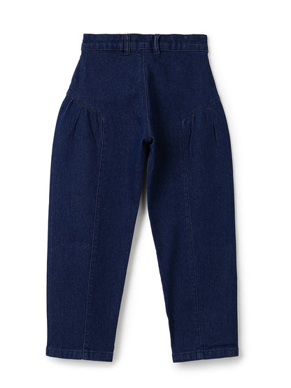 Girls Dark Blue Balloon Fit Stretchable Denim Jeans