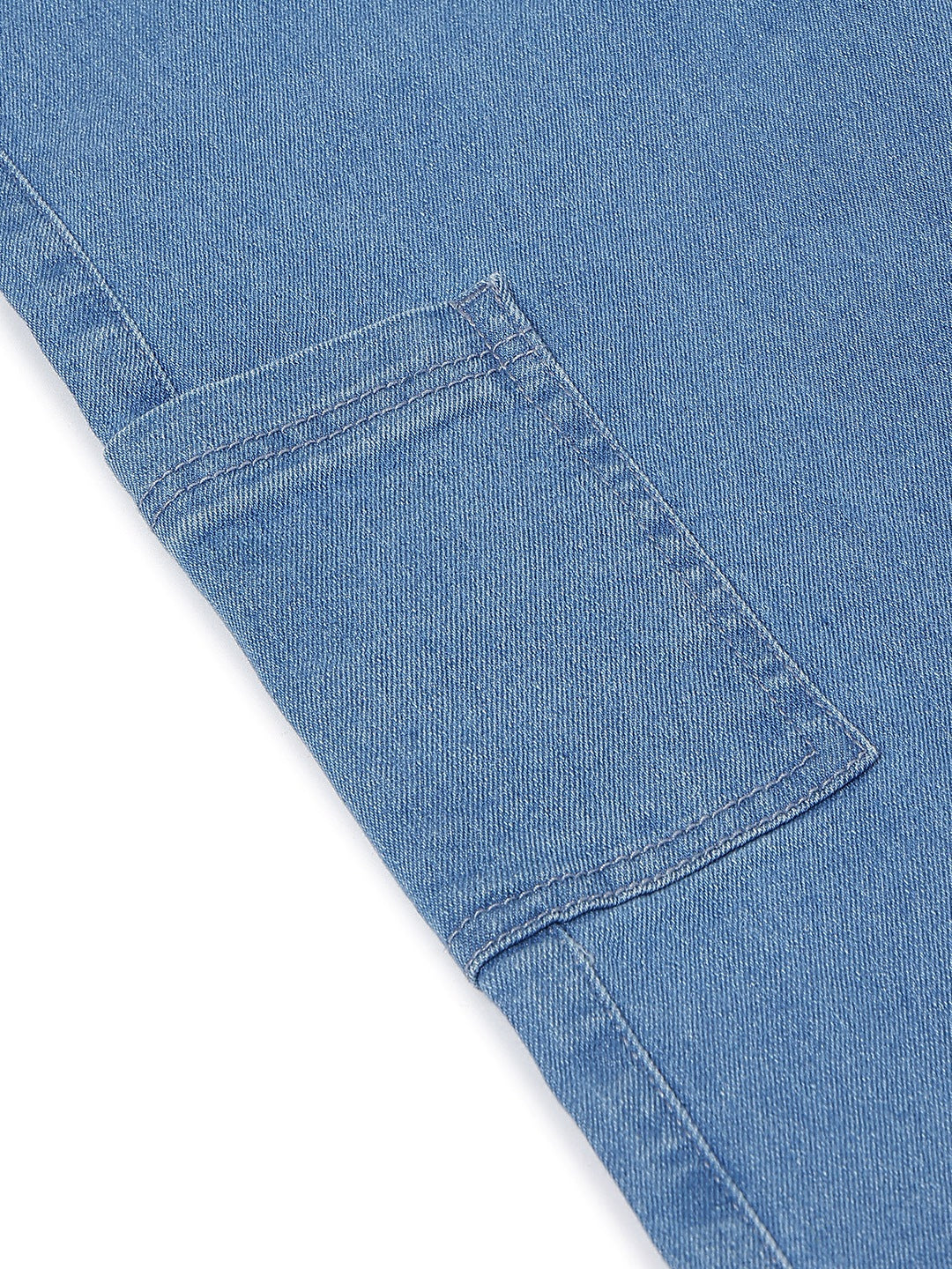 Boys Light Blue Wide Leg Stretchable Denim Jeans