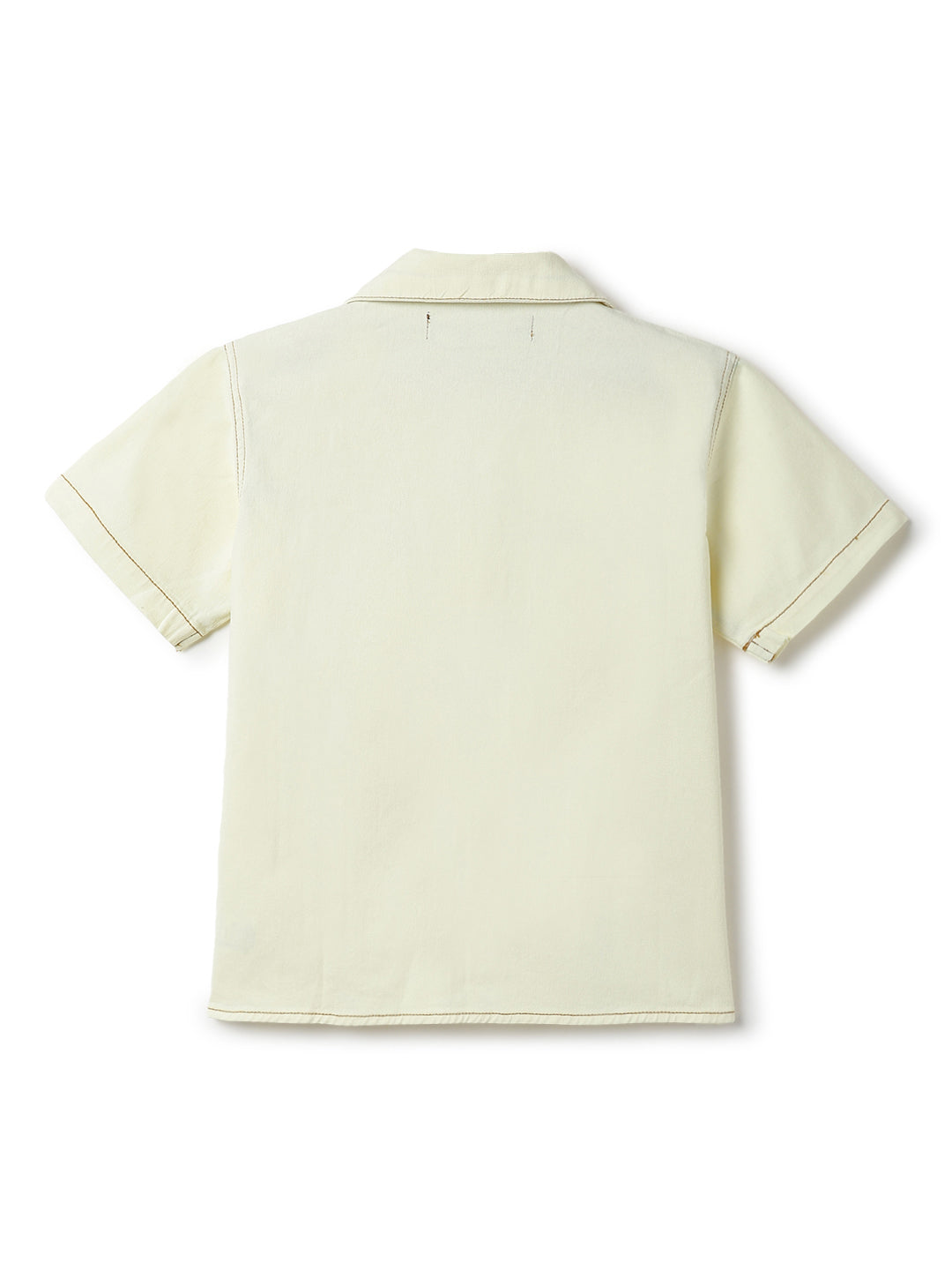 Boys Yellow Washed Cotton Co-ords Set