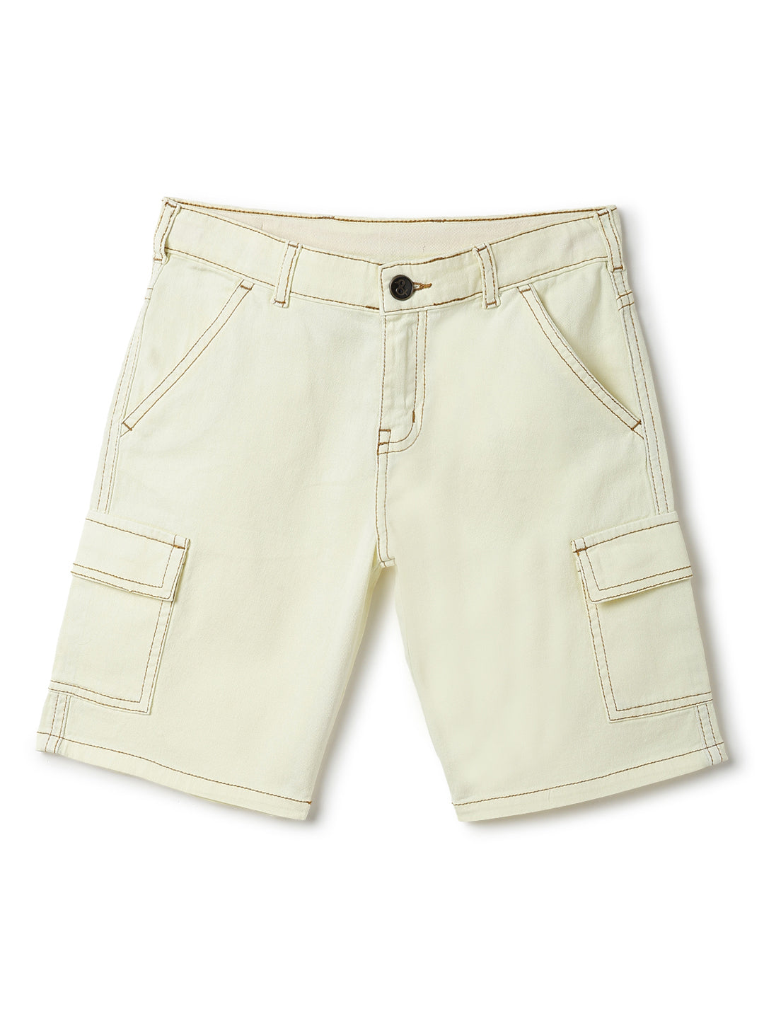 Boys Yellow Washed Cotton Co-ords Set