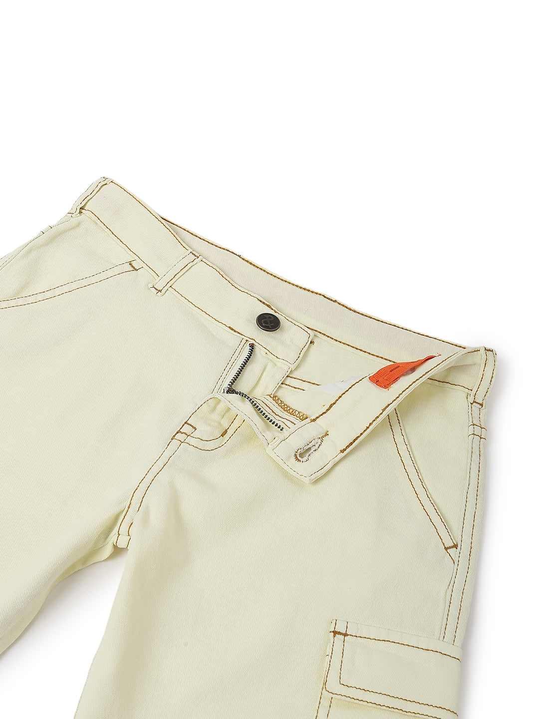 Boys Yellow Washed Cotton Co-ords Set