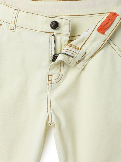 Boys Yellow Washed Cotton Co-ords Set