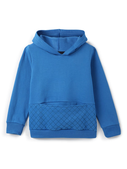 Unisex Royal Blue Cotton Poly Checks Lounge Set