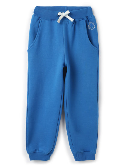 Unisex Royal Blue Cotton Poly Checks Lounge Set