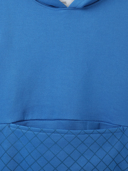 Unisex Royal Blue Cotton Poly Checks Lounge Set