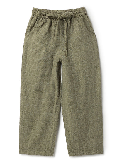 Girls Olive Green Solid Top & Palazzo Co-Ord Set