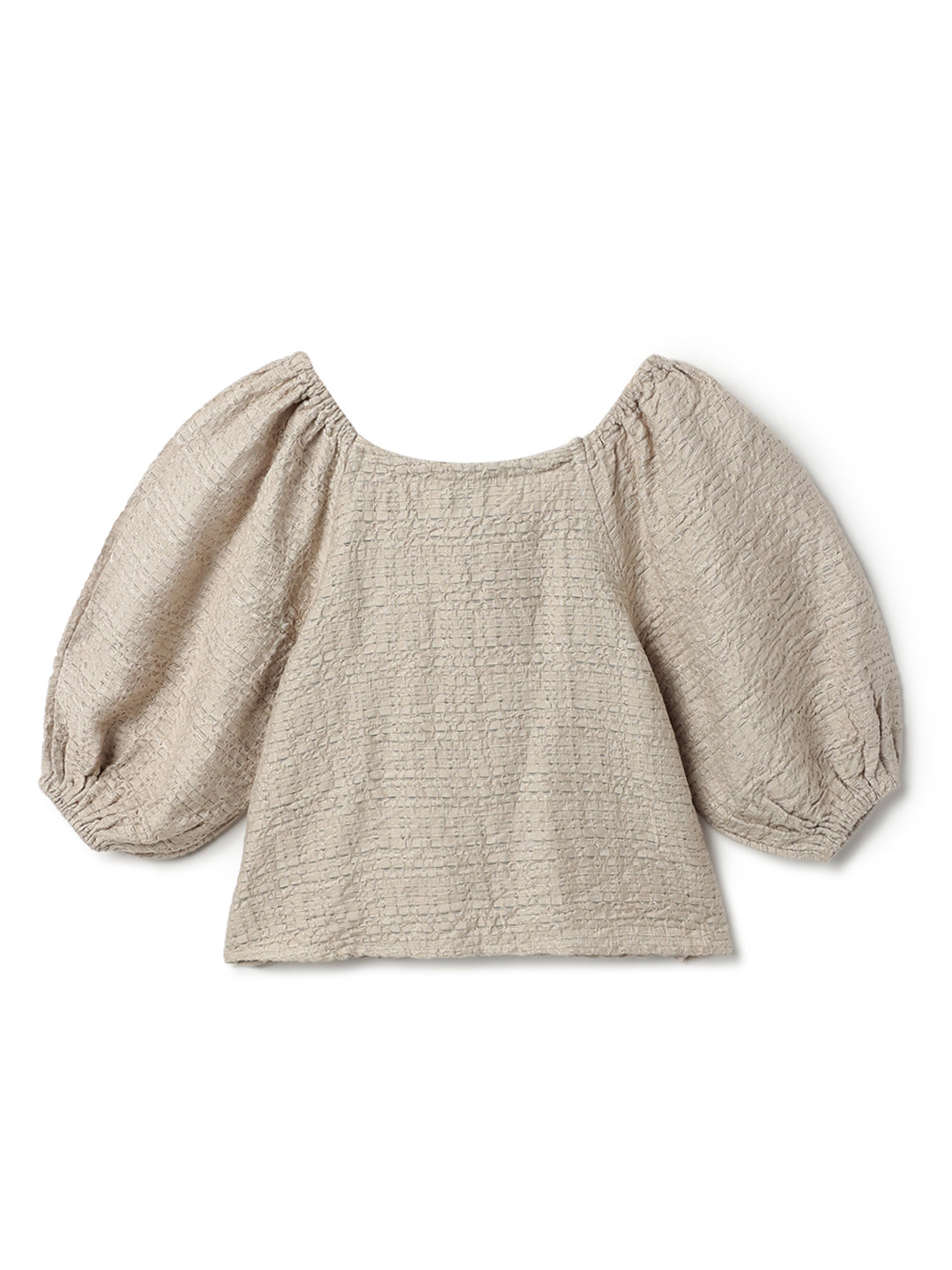 Girls Beige Solid Top & Palazzo Co-ord Set