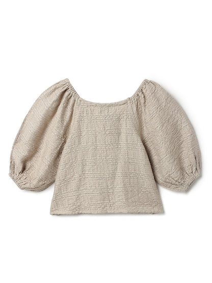 Girls Beige Solid Top & Palazzo Co-ord Set