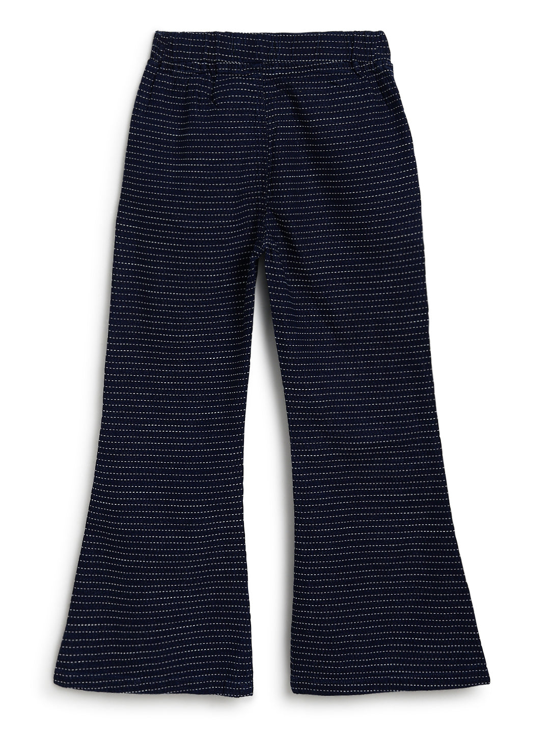 Girls Blue Denim Top & Bell Bottom Pant Co Ord Set