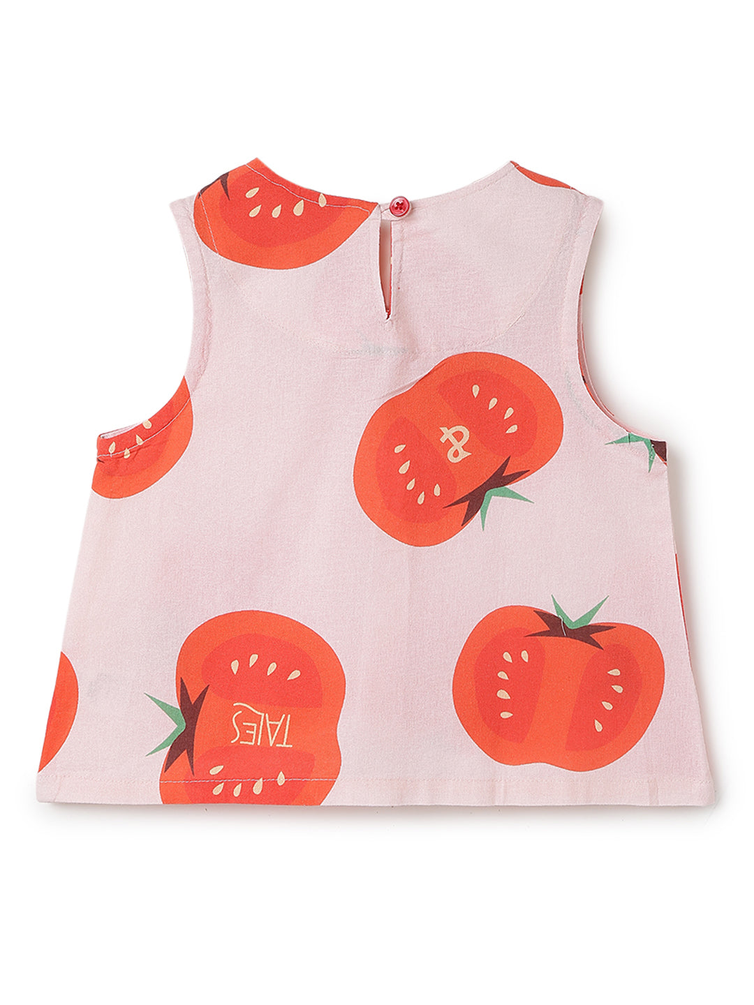 Girls Red & Pink Printed Top & Skort Co-Ord Set