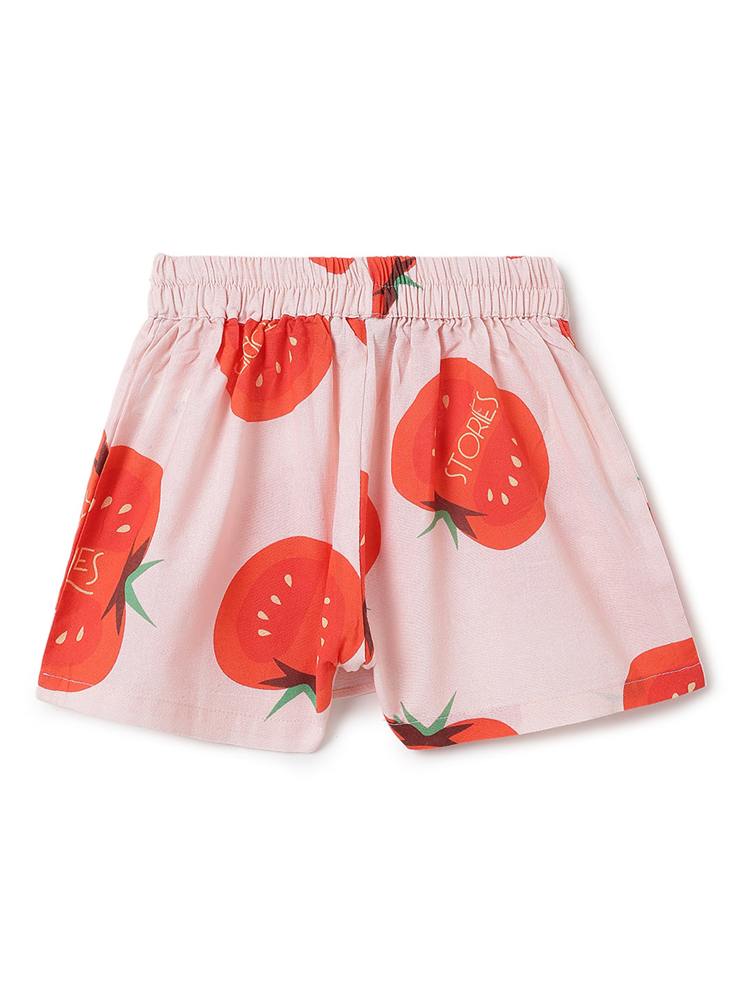 Girls Red & Pink Printed Top & Skort Co-Ord Set