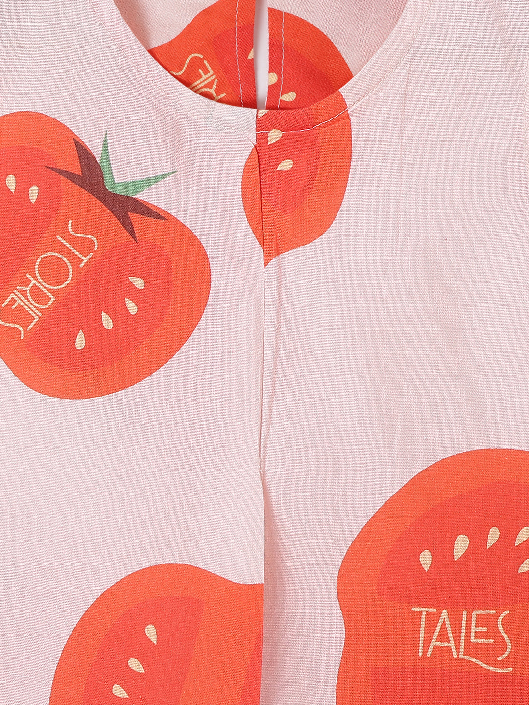 Girls Red & Pink Printed Top & Skort Co-Ord Set