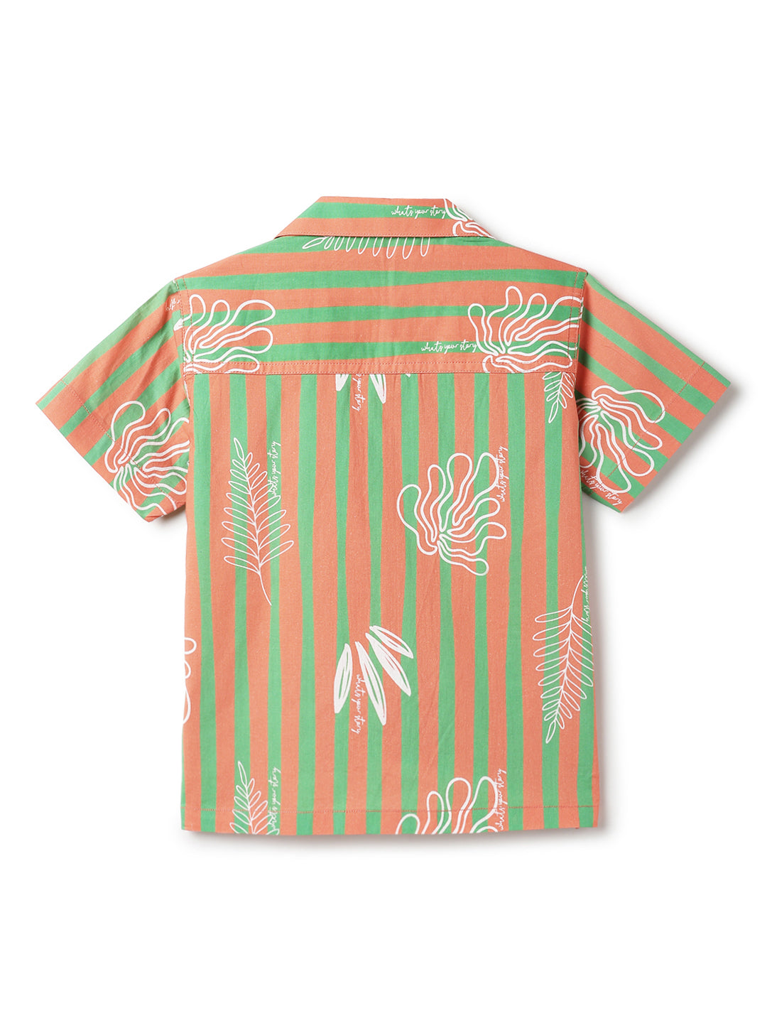 Boys Cotton Striped Oversized Shirt & Shorts Co-ord Set