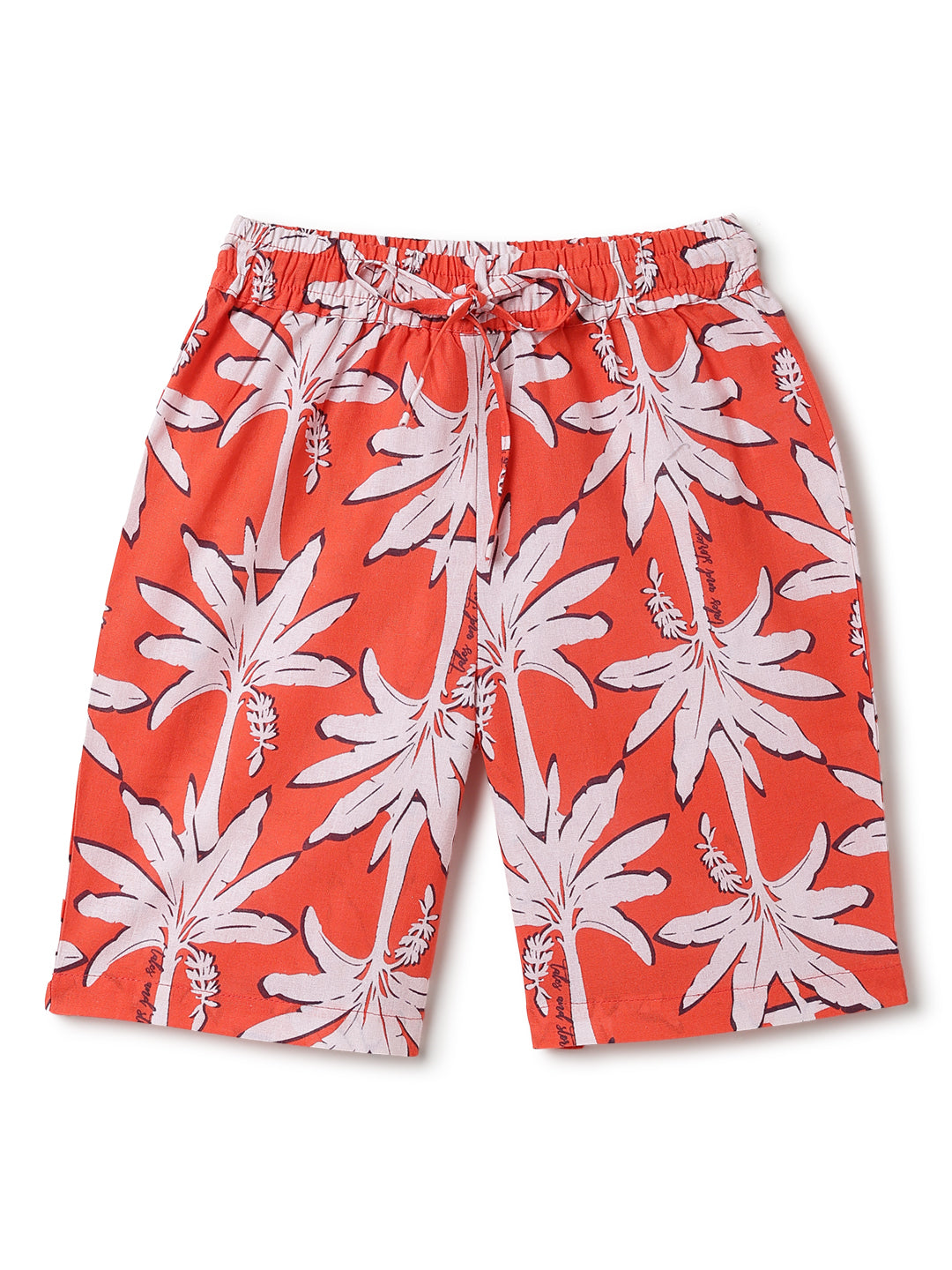 Boys Cotton Floral Printed Shirt & Shorts Co-ord Set