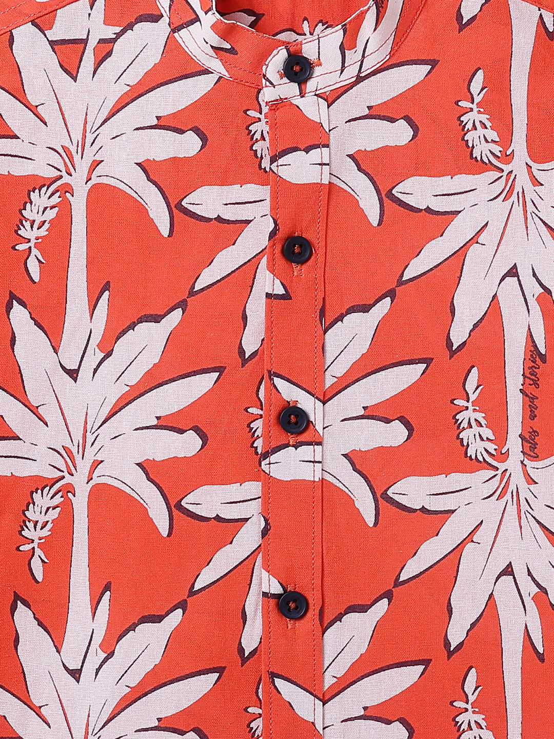 Boys Cotton Floral Printed Shirt & Shorts Co-ord Set