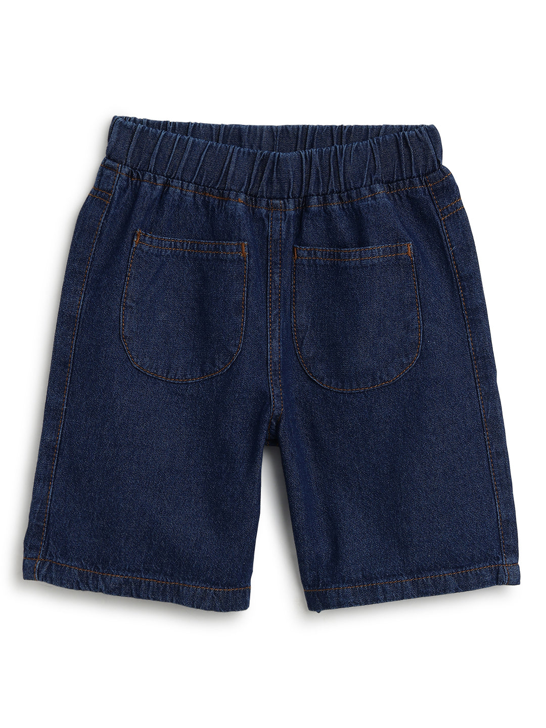 Boys Dark Blue Denim Oversized Shirt & Shorts Co-Ord Set