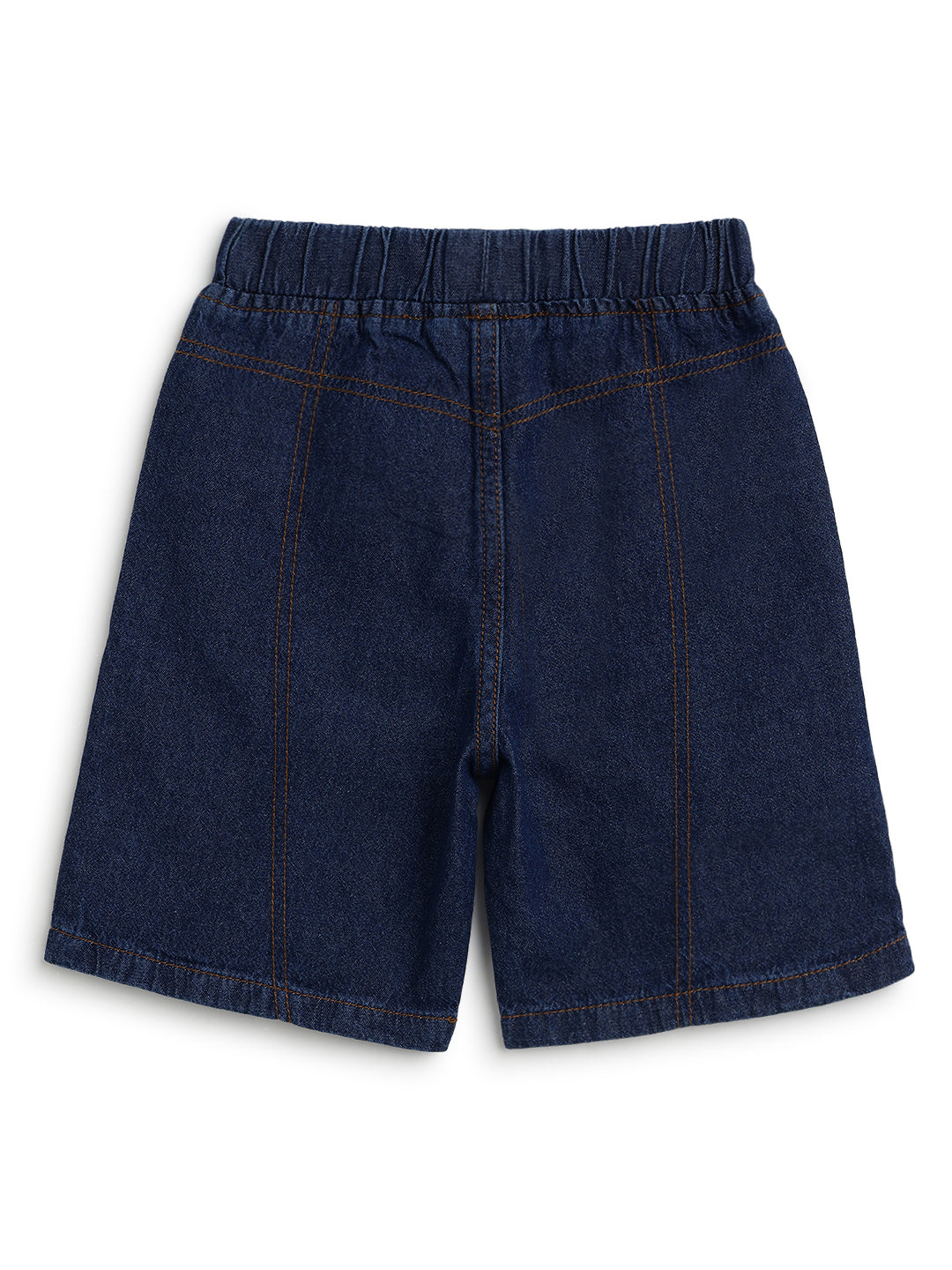 Boys Dark Blue Denim Oversized Shirt & Shorts Co-Ord Set