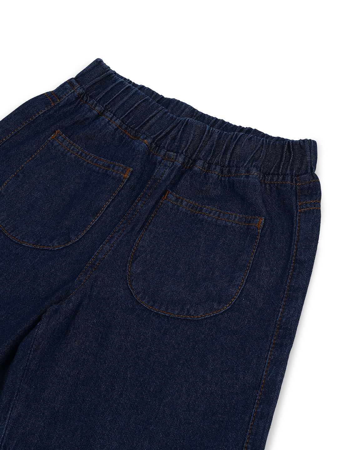 Boys Dark Blue Denim Oversized Shirt & Shorts Co-Ord Set