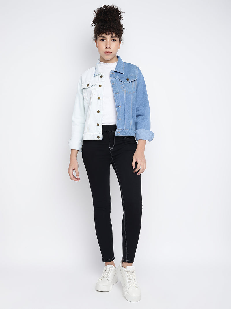 Women Light Blue Denim Jacket