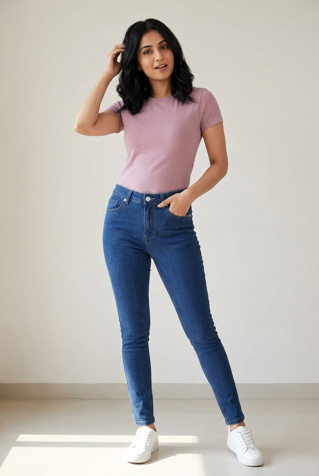 Women Blue Skinny Fit Stretchable Denim Jeans