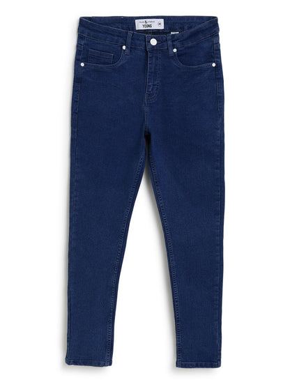 Women's Dark Blue Stretchable Skinny Fit Denim Jeans
