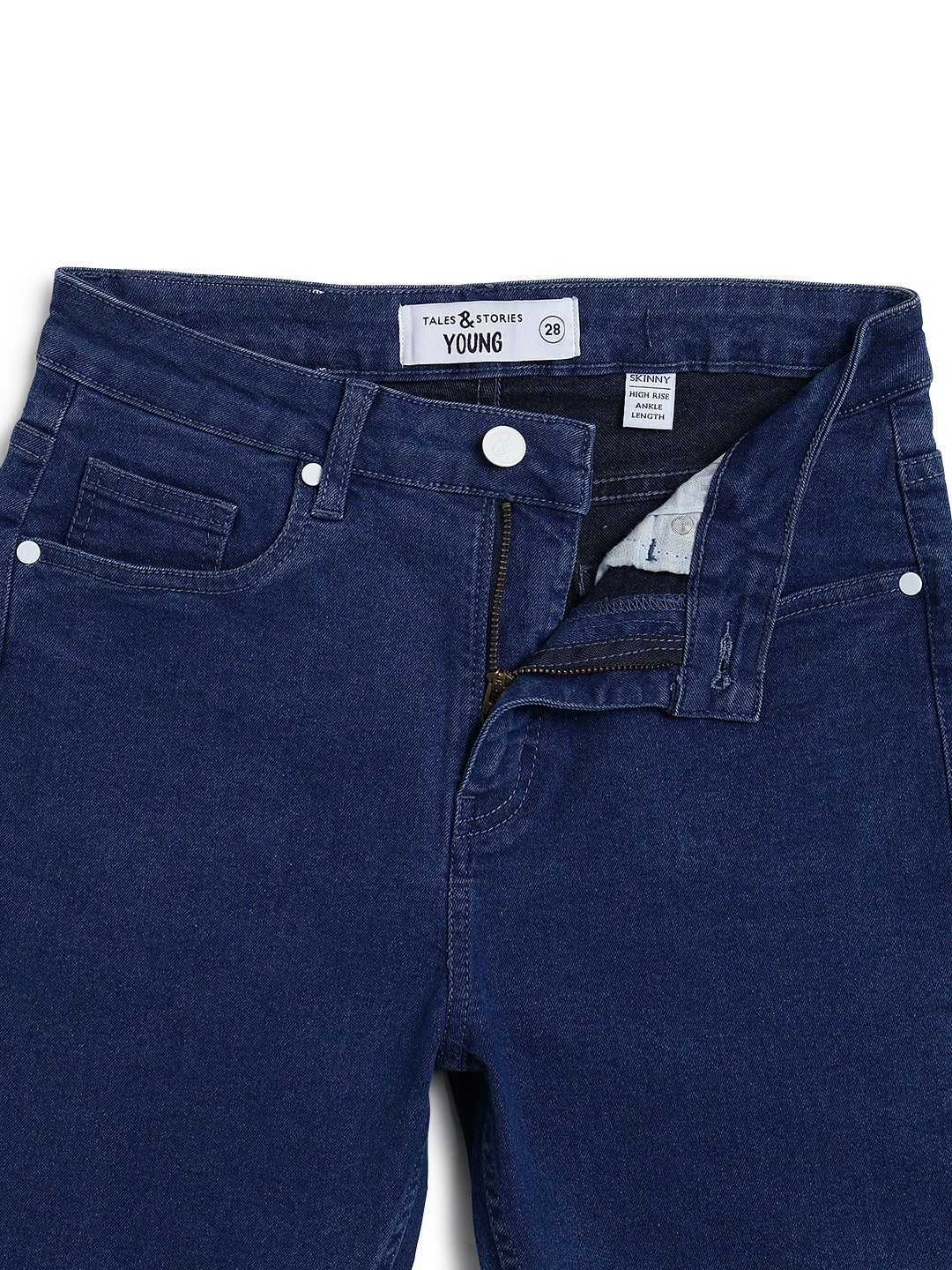 Women's Dark Blue Stretchable Skinny Fit Denim Jeans