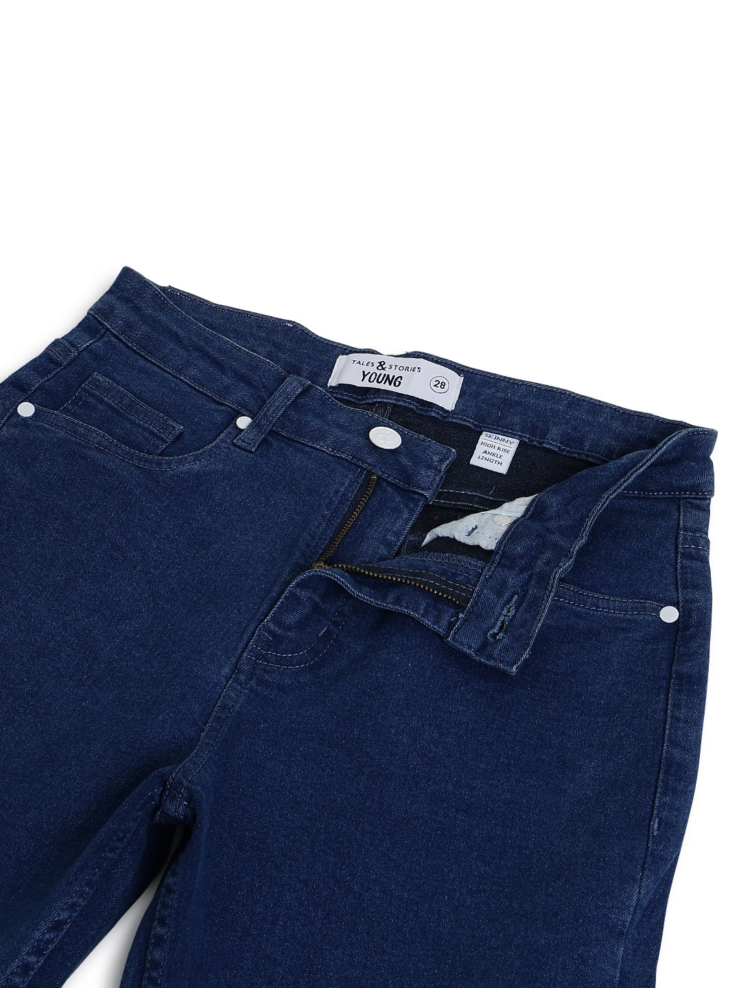 Women's Dark Blue Stretchable Skinny Fit Denim Jeans