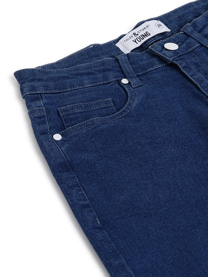 Women's Dark Blue Stretchable Skinny Fit Denim Jeans