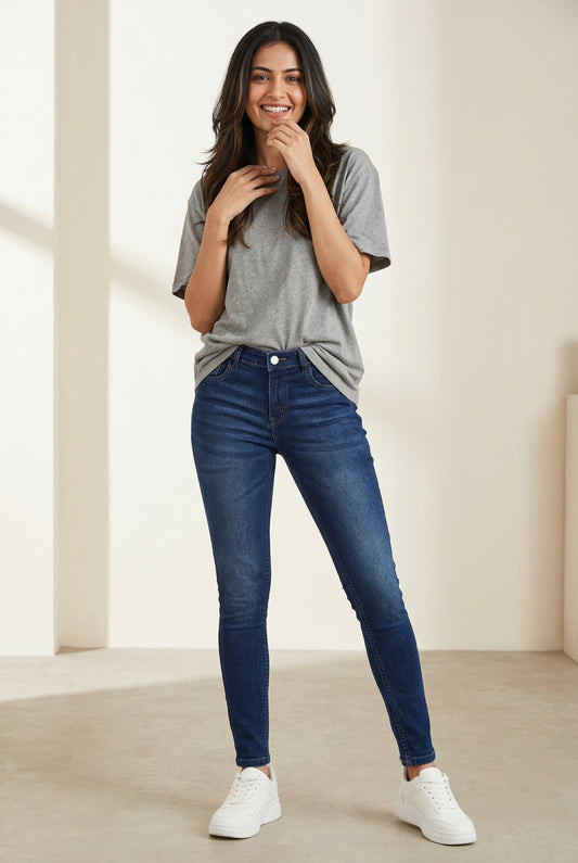 Women Blue Skinny Fit Stretchable Denim Jeans
