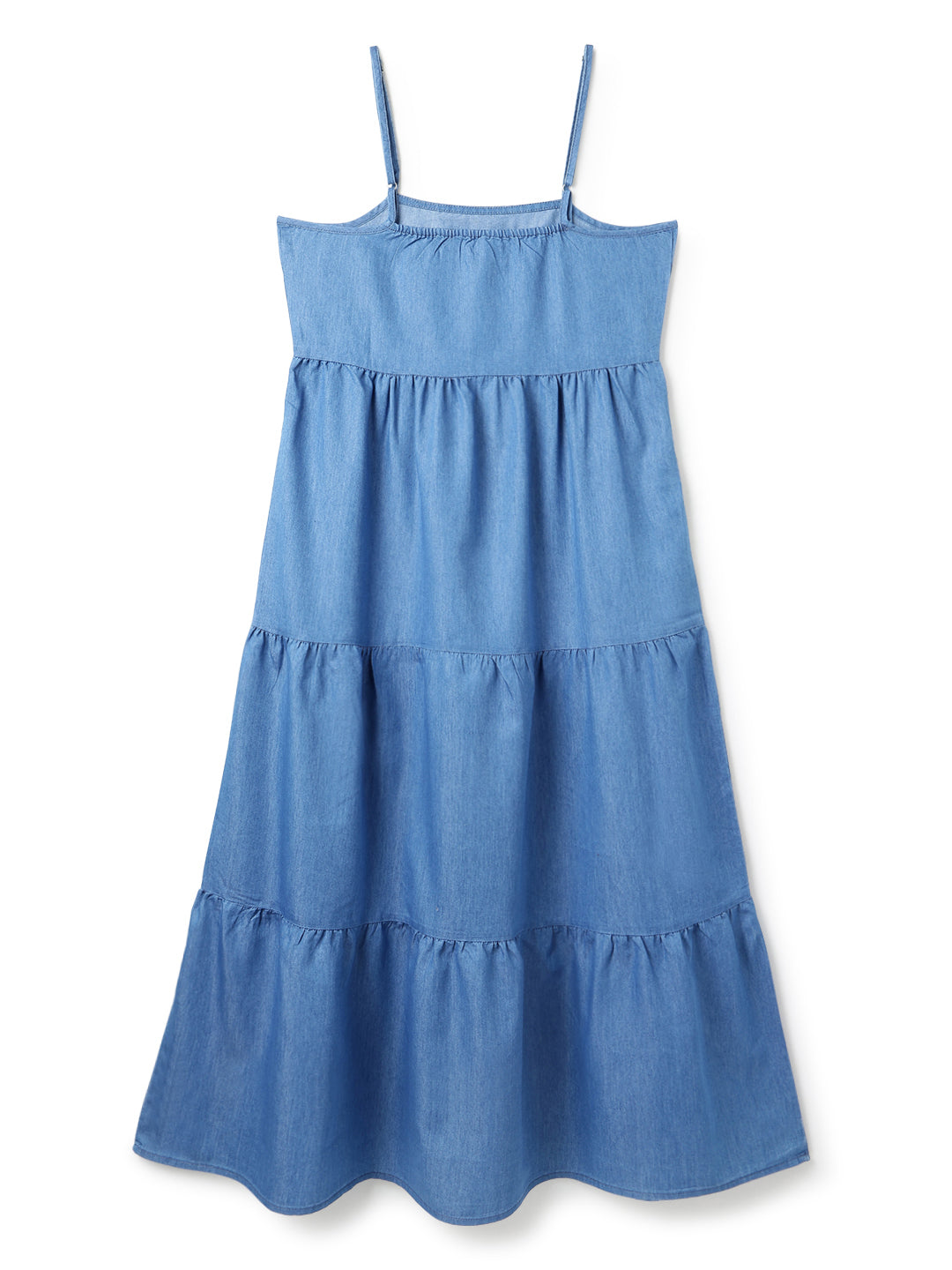 Women's Blue Denim Maxi Dress
