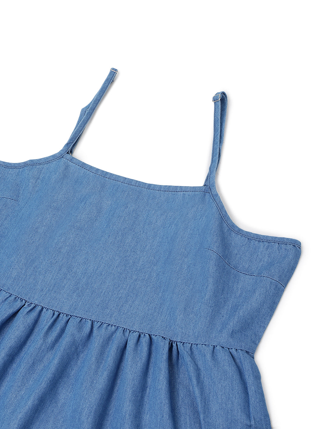 Women's Blue Denim Maxi Dress
