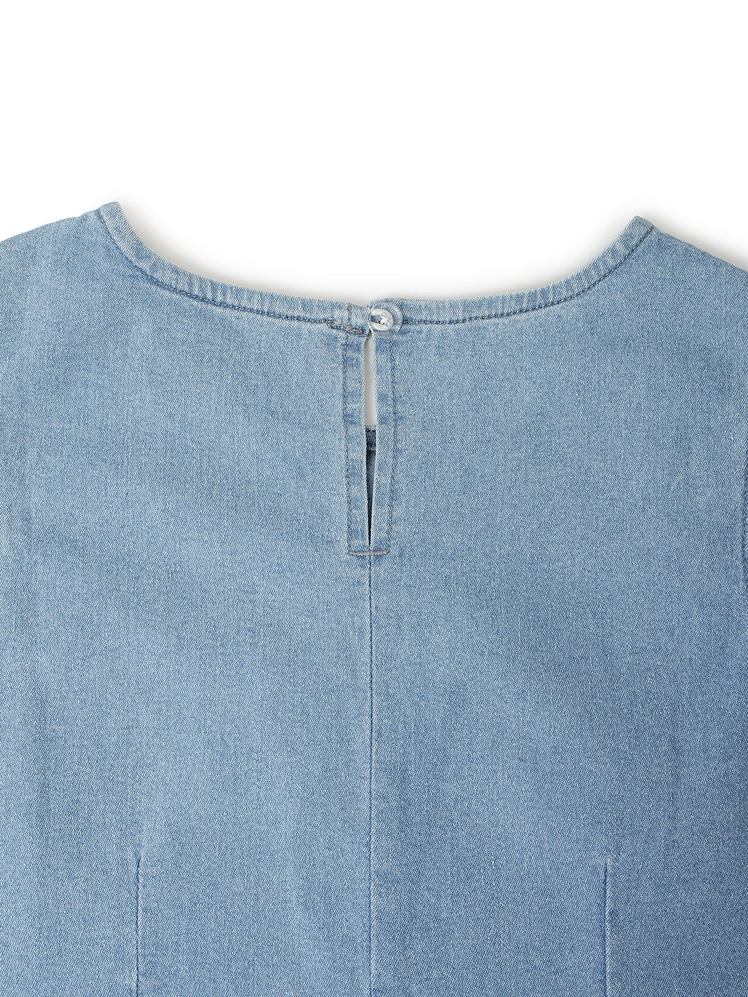 Womens Light Blue Denim Sleeveless Dress