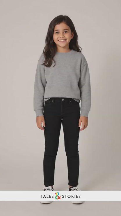 Girls Denim Black Denim Jeans
