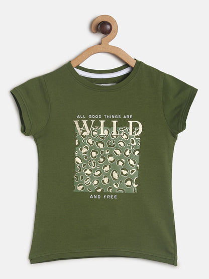 Girls Olive Top