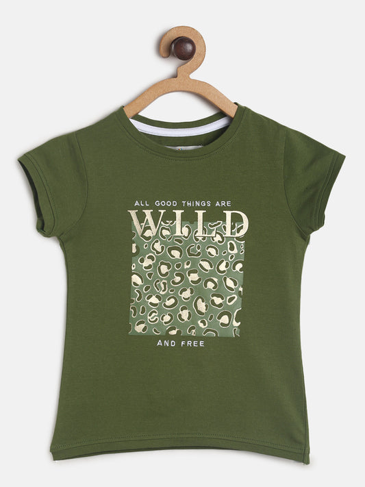 Girls Olive Top