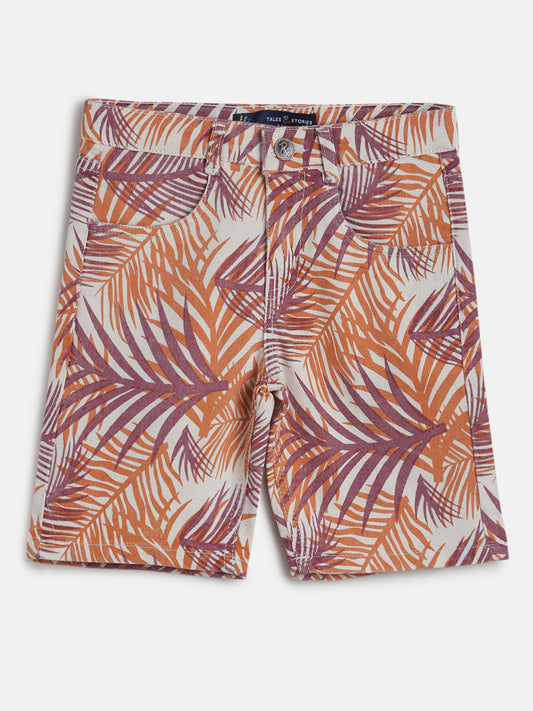 Boys Regular Fit Multi Color Cotton Shorts