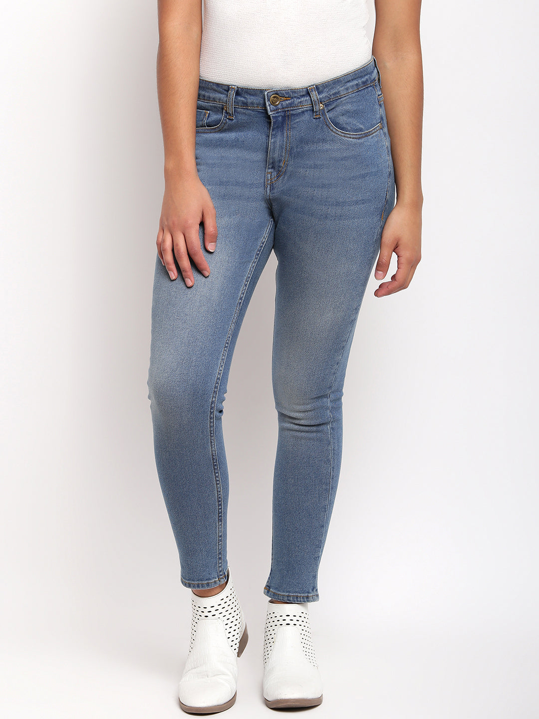 Women Mid Blue Super Skinny Denim Jeans