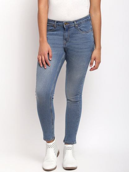 Women Mid Blue Super Skinny Denim Jeans