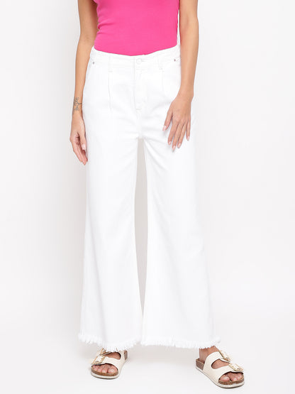Women White Flared Jeans
