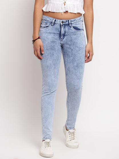 Women Light Blue Skinny Fit  Denim Jeans