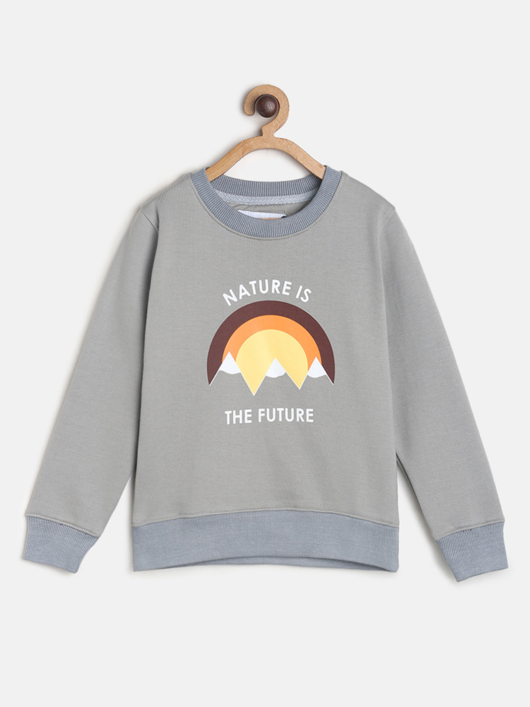 Boys Grey Rainbow Print Sweatshirt